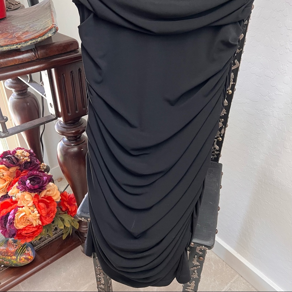 Boston Proper Ruched Body Con LBD - Picture 5 of 8